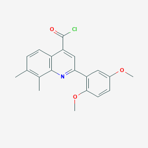 molecular formula C20H18ClNO3 B1454902 2-(2,5-二甲氧基苯基)-7,8-二甲基喹啉-4-甲酰氯 CAS No. 1160261-48-2