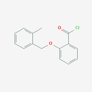 B1454903 2-[(2-Methylbenzyl)oxy]benzoyl chloride CAS No. 1160250-29-2