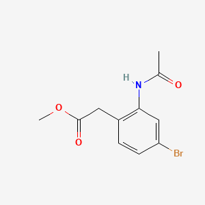 molecular formula C11H12BrNO3 B1454907 甲基 2-(2-乙酰氨基-4-溴苯基)乙酸酯 CAS No. 1182284-46-3