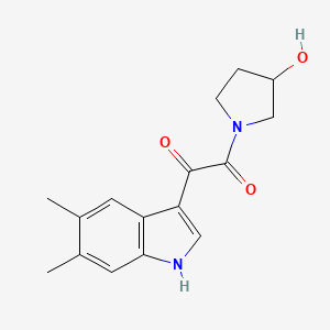 1-(5,6-Dimethyl-1H-indol-3-yl)-2-(3-hydroxypyrrolidin-1-yl)ethane-1,2-dione