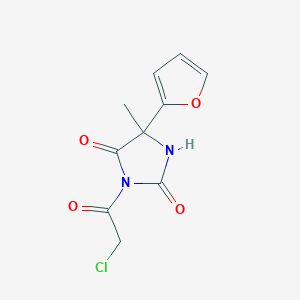 3-(Chloroacetyl)-5-(furan-2-yl)-5-methylimidazolidine-2,4-dione