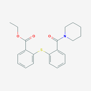 Ethyl 2-{[2-(piperidine-1-carbonyl)phenyl]sulfanyl}benzoate