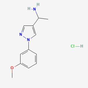 B1454913 {1-[1-(3-Methoxyphenyl)-1H-pyrazol-4-yl]ethyl}amine hydrochloride CAS No. 1269358-78-2