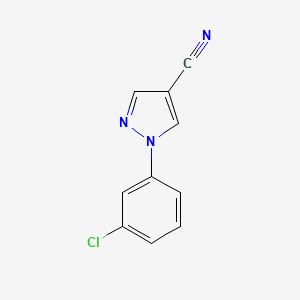 B1454915 1-(3-chlorophenyl)-1H-pyrazole-4-carbonitrile CAS No. 1235439-74-3