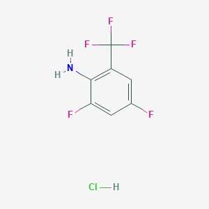 molecular formula C7H5ClF5N B1454918 2,4-二氟-6-(三氟甲基)苯胺盐酸盐 CAS No. 1240526-71-9