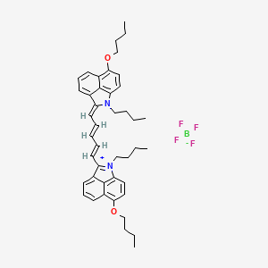 molecular formula C43H51BF4N2O2 B1454922 6-butoxy-2-((1E,3E,5Z)-5-(6-butoxy-1-butylbenzo[cd]indol-2(1H)-ylidene)penta-1,3-dien-1-yl)-1-butylbenzo[cd]indol-1-ium tetrafluoroborate CAS No. 1135933-71-9