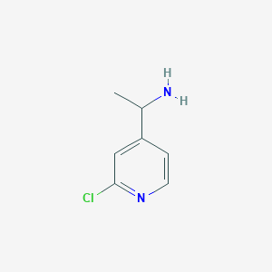 molecular formula C7H9ClN2 B1454924 1-(2-氯吡啶-4-基)乙胺 CAS No. 1060811-99-5
