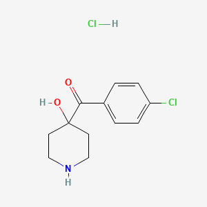 (4-Chlorophenyl)-(4-hydroxypiperidin-4-yl)methanone;hydrochloride