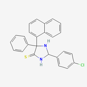 2-(4-Chlorophenyl)-5-(naphthalen-1-yl)-5-phenylimidazolidine-4-thione