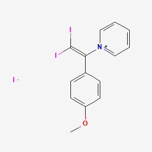 1-[2,2-Diiodo-1-(4-methoxyphenyl)ethenyl]pyridin-1-ium iodide