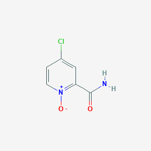 4-Chloro-1-oxo-1lambda~5~-pyridine-2-carboxamide