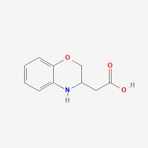 molecular formula C10H11NO3 B1454930 2-(3,4-二氢-2H-苯并[b][1,4]噁嗪-3-基)乙酸 CAS No. 933254-03-6