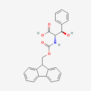 molecular formula C24H21NO5 B1454931 (2S,3R)-2-(9H-fluoren-9-ylmethoxycarbonylamino)-3-hydroxy-3-phenylpropanoic acid CAS No. 487060-72-0