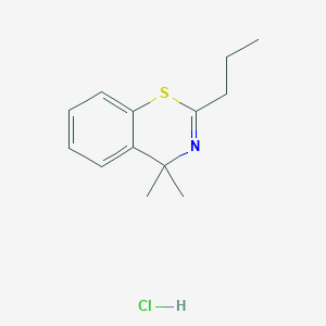 4H-1,3-Benzothiazine, 4,4-dimethyl-2-propyl-, hydrochloride