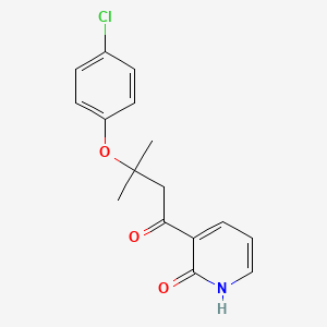 3-[3-(4-Chlorophenoxy)-3-methylbutanoyl]pyridin-2(1H)-one