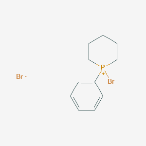 1-Bromo-1-phenylphosphinan-1-ium bromide