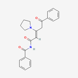 N-(5-Oxo-5-phenyl-3-(pyrrolidin-1-yl)pent-2-enoyl)benzamide