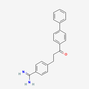 4-[3-([1,1'-Biphenyl]-4-yl)-3-oxopropyl]benzene-1-carboximidamide