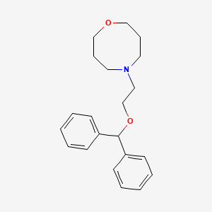 2H-1,5-Oxazocine, hexahydro-5-(2-(diphenylmethoxy)ethyl)-