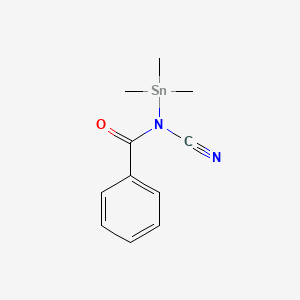 N-Cyano-N-(trimethylstannyl)benzamide