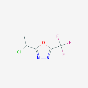 molecular formula C5H4ClF3N2O B1454949 2-(1-Chloroethyl)-5-(trifluoromethyl)-1,3,4-oxadiazole CAS No. 762241-01-0