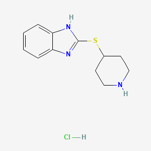 molecular formula C12H16ClN3S B1454950 2-(piperidin-4-ylthio)-1H-benzo[d]imidazole hydrochloride CAS No. 1177325-67-5