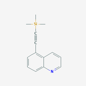 molecular formula C14H15NSi B1454955 5-((Trimethylsilyl)ethynyl)quinoline CAS No. 1255952-63-6