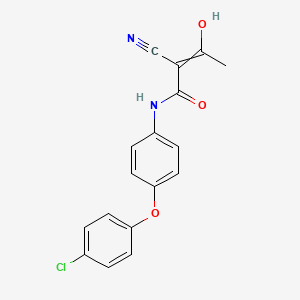 N-[4-(4-Chlorophenoxy)phenyl]-2-cyano-3-hydroxybut-2-enamide