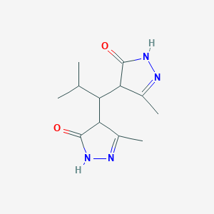 4,4'-(2-Methylpropane-1,1-diyl)bis(5-methyl-2,4-dihydro-3H-pyrazol-3-one)