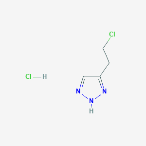 molecular formula C4H7Cl2N3 B1454957 4-(2-chloroethyl)-1H-1,2,3-triazole hydrochloride CAS No. 1803585-43-4