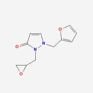 1-[(Furan-2-yl)methyl]-2-[(oxiran-2-yl)methyl]-1,2-dihydro-3H-pyrazol-3-one