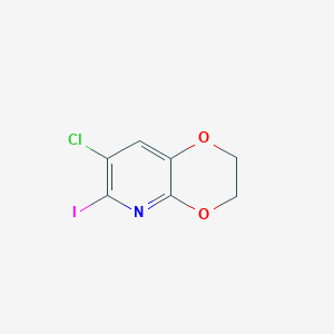 molecular formula C7H5ClINO2 B1454967 7-氯-6-碘-2,3-二氢-[1,4]二氧杂环[2,3-b]吡啶 CAS No. 1346447-23-1