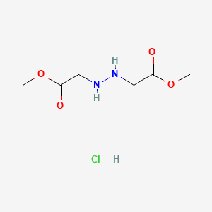 molecular formula C6H13ClN2O4 B1454968 2,2'-肼-1,2-二甲基二乙酸盐酸盐 CAS No. 1401425-84-0