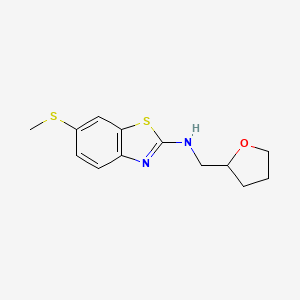 molecular formula C13H16N2OS2 B1454970 6-(甲硫基)-N-(四氢呋喃-2-基甲基)-1,3-苯并噻唑-2-胺 CAS No. 1350988-96-3