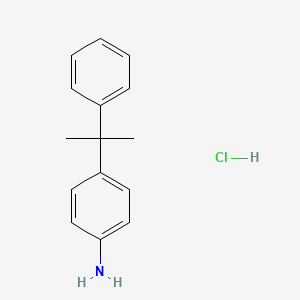 molecular formula C15H18ClN B1454974 4-(2-苯基丙-2-基)苯胺盐酸盐 CAS No. 1416354-38-5