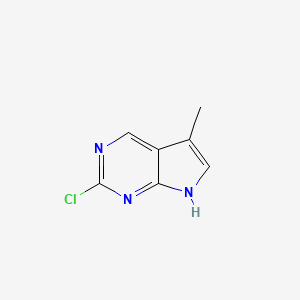 B1454975 2-Chloro-5-methyl-7H-pyrrolo[2,3-d]pyrimidine CAS No. 909562-81-8