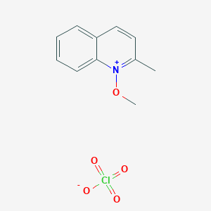 molecular formula C11H12ClNO5 B14549758 Quinolinium, 1-methoxy-2-methyl-, perchlorate CAS No. 61704-03-8