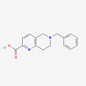 B1454982 6-Benzyl-5,6,7,8-tetrahydro-1,6-naphthyridine-2-carboxylic acid CAS No. 1160995-15-2
