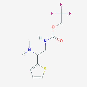 B1454989 2,2,2-trifluoroethyl N-[2-(dimethylamino)-2-(thiophen-2-yl)ethyl]carbamate CAS No. 1197466-19-5
