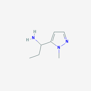 B1454997 1-(1-Methyl-1H-pyrazol-5-yl)propan-1-amine CAS No. 1177334-24-5
