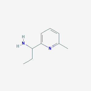molecular formula C9H14N2 B1454999 1-(6-Methylpyridin-2-yl)propan-1-amine CAS No. 1185320-33-5