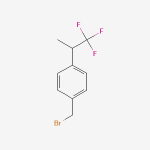 molecular formula C10H10BrF3 B1455000 4-(1,1,1-Trifluoroprop-2-yl)benzyl bromide CAS No. 1204295-85-1