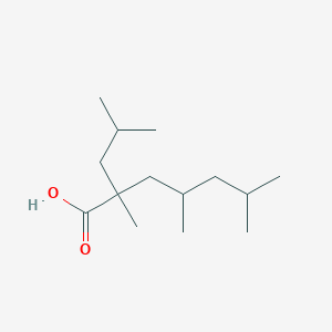 2,4,6-Trimethyl-2-(2-methylpropyl)heptanoic acid