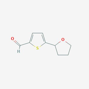 molecular formula C9H10O2S B1455003 5-(四氢呋喃-2-基)噻吩-2-甲醛 CAS No. 915919-80-1