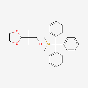 [2-(1,3-Dioxolan-2-yl)-2-methylpropoxy](dimethyl)(triphenylmethyl)silane