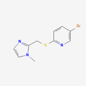 5-Bromo-2-{[(1-methyl-1H-imidazol-2-yl)methyl]sulfanyl}pyridine