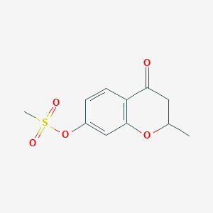 2-Methyl-4-oxo-3,4-dihydro-2H-1-benzopyran-7-yl methanesulfonate