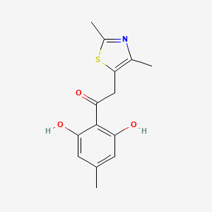 Ethanone, 1-(2,6-dihydroxy-4-methylphenyl)-2-(2,4-dimethyl-5-thiazolyl)-