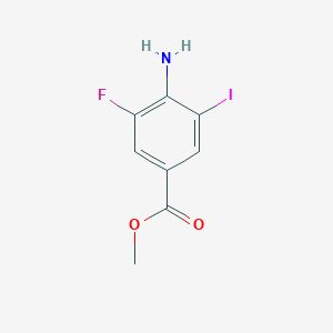 molecular formula C8H7FINO2 B1455009 甲基4-氨基-3-氟-5-碘苯甲酸酯 CAS No. 1123172-01-9