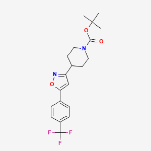 molecular formula C20H23F3N2O3 B1455014 N-Boc 4-(5-(4-(trifluoromethyl)phenyl) isoxazol-3-YL)piperidine CAS No. 1033194-50-1